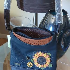 NWT Bee and Flower Embellished Chala Handbag